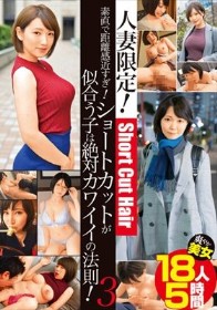 人妻限定!素直で距離感近すぎ!ショートカットが似合う子は絶対カワイイの法則!3 爽やか美女18人5時間