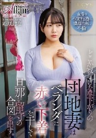 どこか寂しげな昼下がりの団地妻はベランダに赤い下着を干して旦那が留守の合図を出す。 姫咲はな