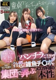 パンチラごときで勃起する雑魚チ〇ポを集団で弄ぶメスガキ達の本性（BAGR-077）